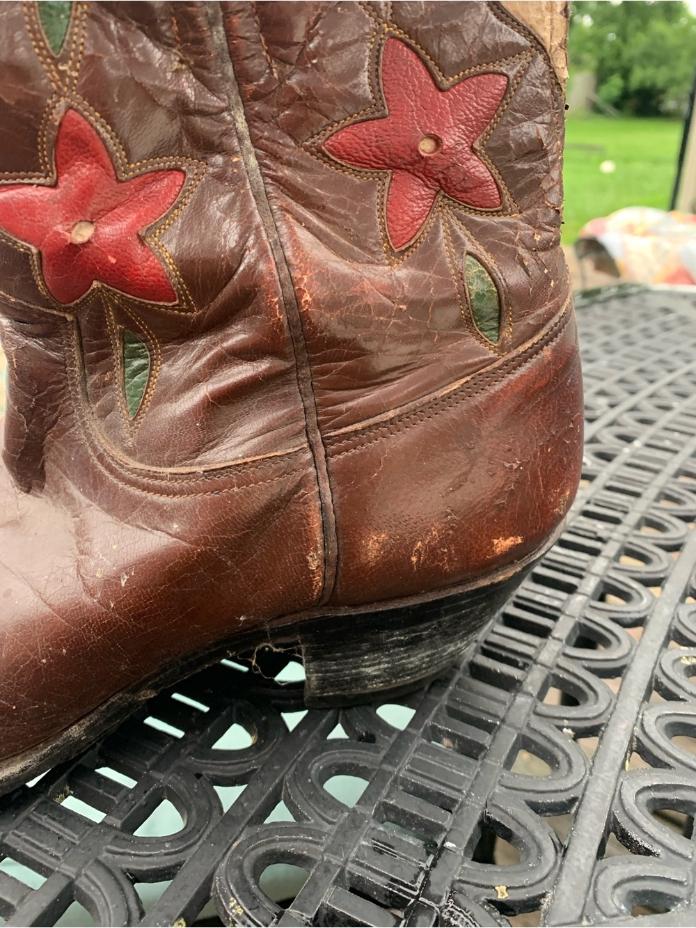 Vintage 1940’s 50s Nocona Brown Leather Cowboy Boots - Picture 4 of 15